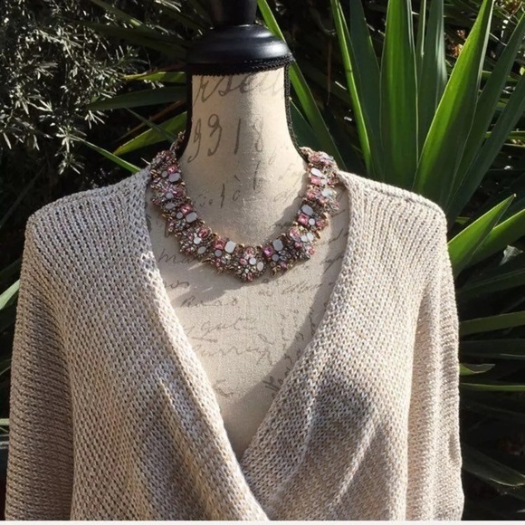 🎉HP🎊New! Overlap Oatmeal Sweater- - Picture 3 of 6